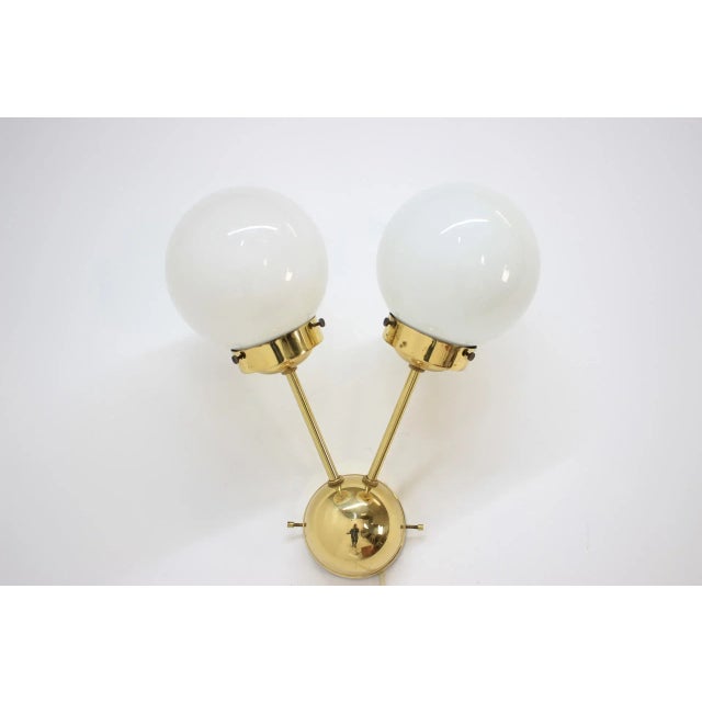Sputnik Brass Wall Lamp from Drukov, 1970s For Sale - Image 6 of 6