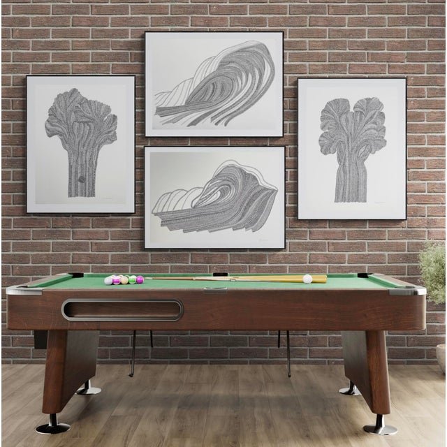 2020s Sarah Vaaler Minimalist Original Abstract Wave Drawing 2 For Sale - Image 5 of 5