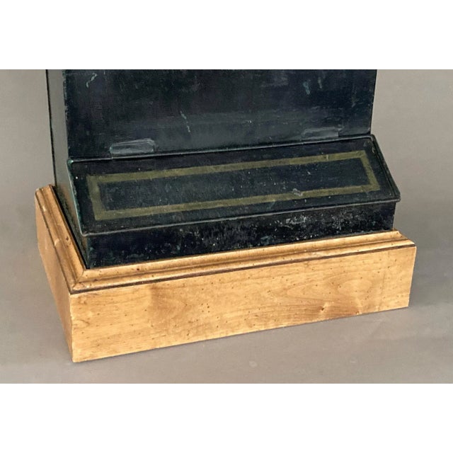 1860’s, 19th Century Toleware Storage Bin, Hand-Painted Floral Decoration For Sale - Image 9 of 10