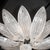 Metal Late 20th Century Modernist Hand-Blown Murano Glass Reeded Leaf Form Chandelier W/ 24k White Gold For Sale - Image 7 of 18
