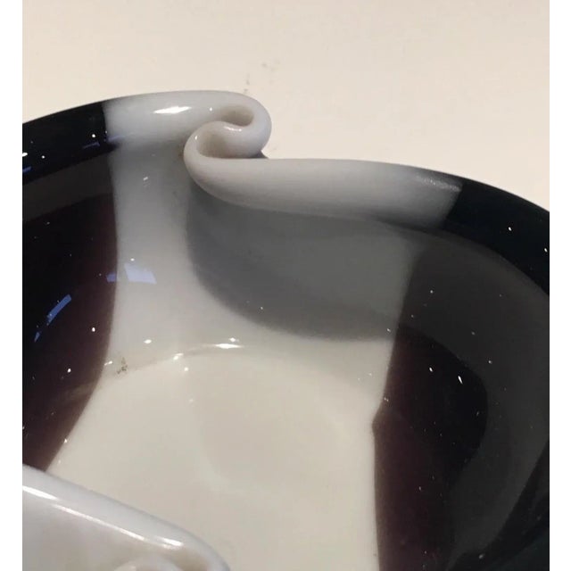 Circa 1970 French Bi-Color Glass Vide-Poche For Sale - Image 4 of 10