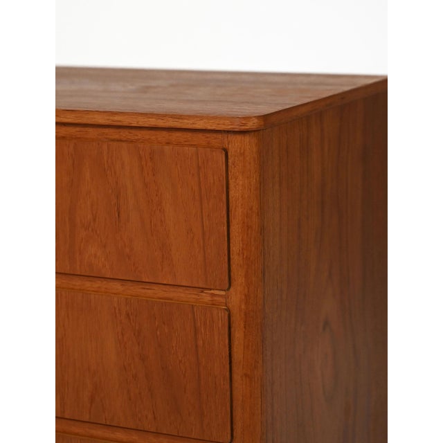 Scandinavian Teak Chest of Drawers with Turned Birch Legs, 1950s For Sale - Image 6 of 10