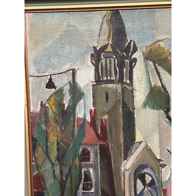 Nini Landgren, Church View, 1952, Oil on Canvas, Framed For Sale - Image 13 of 16