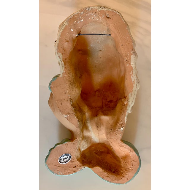 Mid 20th Century Vintage Alexander Backer Chalkware Wall Hanging For Sale - Image 5 of 6