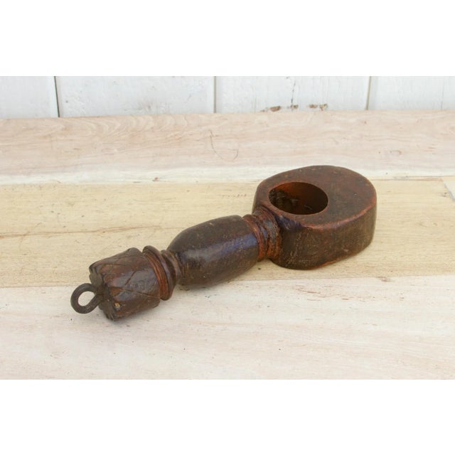 Modern Primitive Rounded Nepalese Churn Handle For Sale - Image 3 of 7