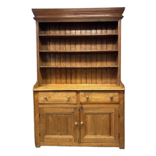 19th Century Irish Pine Dresser Hutch For Sale