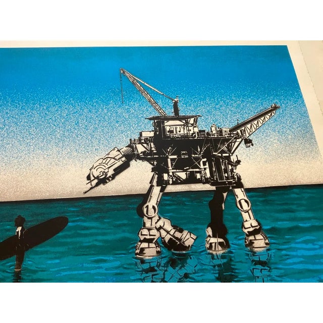 HIJACK 'Drill & Spill' Screen Print Signed / Numbered Ed.50 Brilliant original screen print by HIJACK Signed on the front...