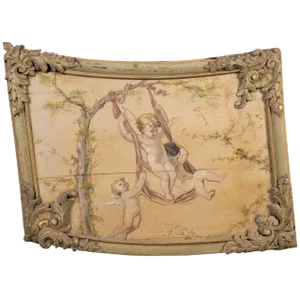 19th Century Louis XV Style Boiserie Panel with Oil Painting