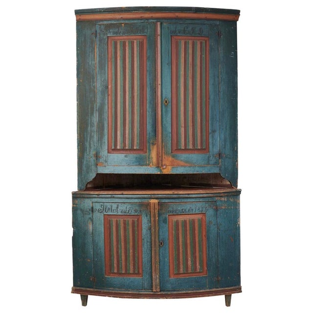 Antique Swedish Gustavian Corner Cabinet For Sale - Image 14 of 14
