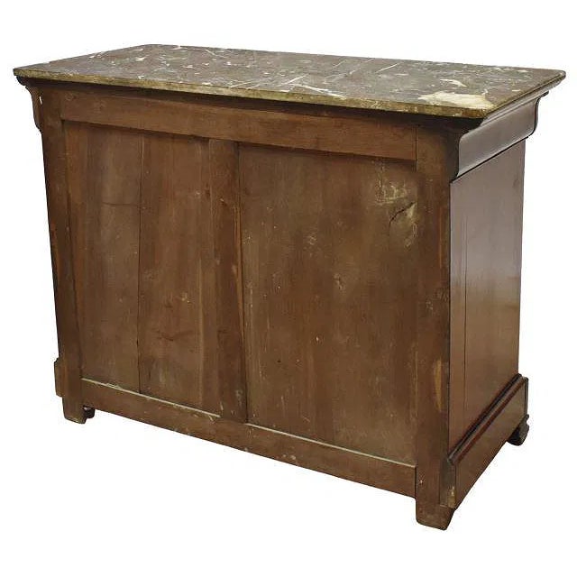 Mid 19th Century French Louis Philippe Marble Top Commode For Sale - Image 4 of 4