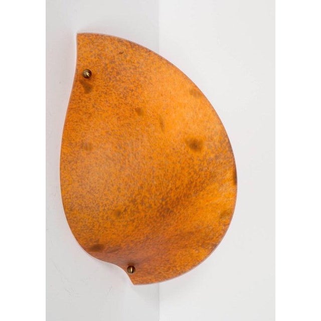 1970s French Art Deco Molten Glass Sconces by Vianne Glass Co - a Pair For Sale - Image 5 of 8