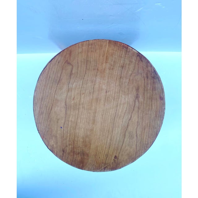 Tan Oak Side End Drinks Table, Art Deco Style, Circa Mid-20th Century For Sale - Image 8 of 9