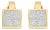 14K Yellow Gold 3-1/5 Cttw Princess Cut Diamond ¾ Square Invisible Set Grid Huggy Style Omega Back Stud Earrings (G-H Color, VS1-VS2 Clarity) For Sale