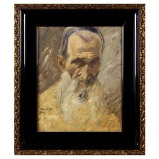 Friedrich August Seitz, Half-Length Portrait of an Elderly Bearded Man, 1926 For Sale