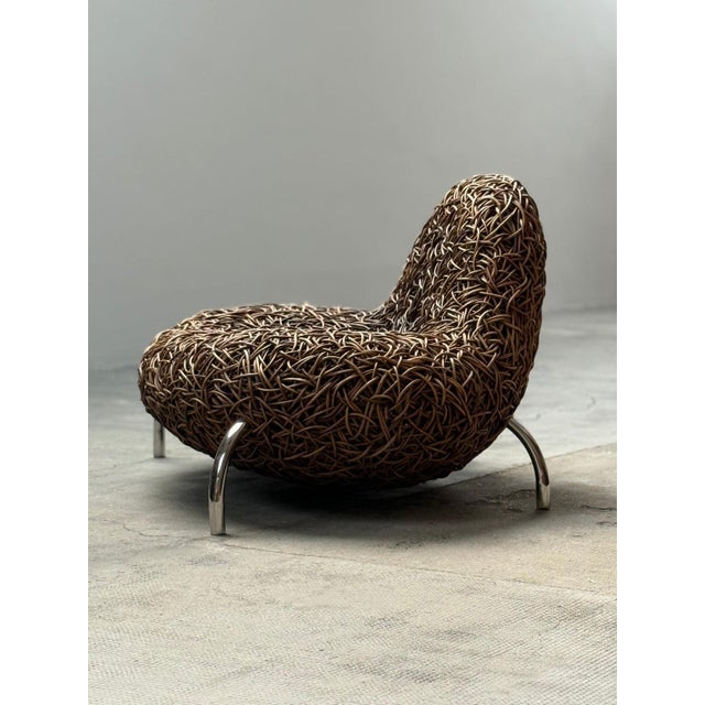 Rattan Wicker Nest Chair by Udom Udomsrianan and Planet 2001, Thailand, 2000s For Sale - Image 9 of 14