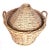 French Provincial Provance Woven Rattan "Made in France" Vino Bottle Basket For Sale - Image 3 of 6