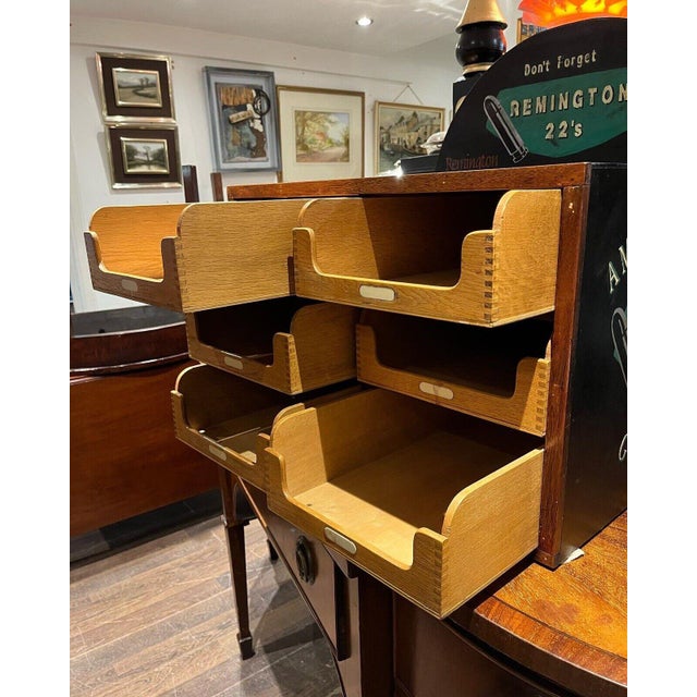 Brown Large Advertising Cabinet with Pull-Out Drawers For Sale - Image 8 of 18