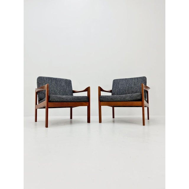 Mid century easy lounge chairs by illum wikkeslo eilersen in solid teak, 1960s, it is in great condition. However, as with...