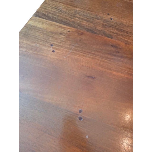 Vintage Custom Farmhouse Dining Room Table Shaker Harvest Primitive Plank Board For Sale - Image 9 of 18