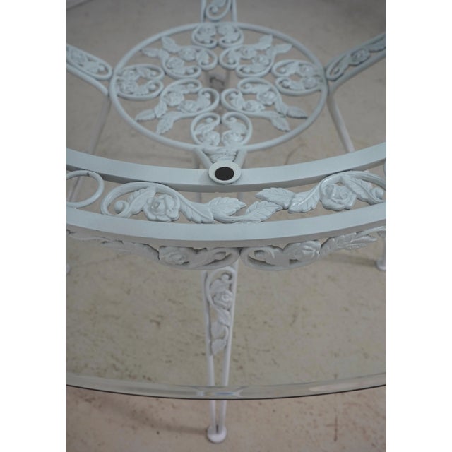 Vintage Iron Dining Room Table & 4 Chairs For Sale - Image 4 of 12