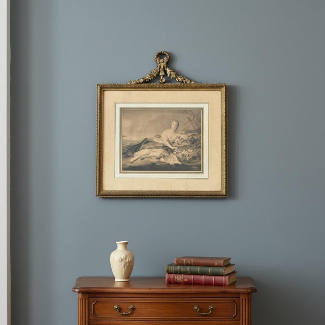 Early 20th Century Antique Madame Henriette as Flora Print-Nattier-French-Rococo-Gilt Frame-Art For Sale - Image 5 of 10