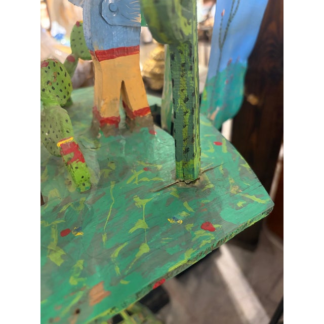 Green William Holzman Folk Art Whirligig Weathervane For Sale - Image 8 of 9
