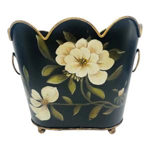 Vintage Tole Floral Container