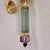 Metal 1990s Burgundy and Green Murano Glass Sconces - a Pair For Sale - Image 7 of 11