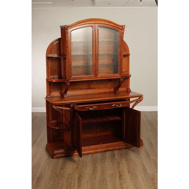 1900 - 1909 Louis Majorelle Art Nouveau Carved Mahogany 'Chicoree' Buffet For Sale - Image 5 of 12