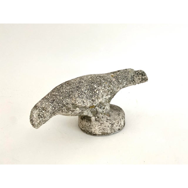 These charming cast concrete birds were perched on the walls of German homes and show years of weather and age with faint...