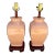Vintage Peach Colored Asian Ginger Jar Style Table Lamps-Pair For Sale