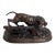 Antique French Bronze Hunting Dog Sculpture Signed E. Delabrièrre – Animalier Pointer With Game Bird c.1900 For Sale