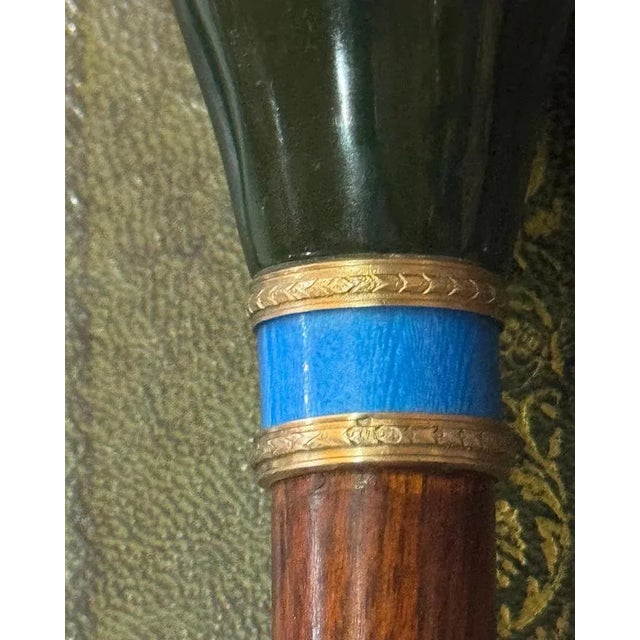 Antique Russian Silver Gilt and Jade Enamel Walking Stick, 1800s For Sale - Image 9 of 11