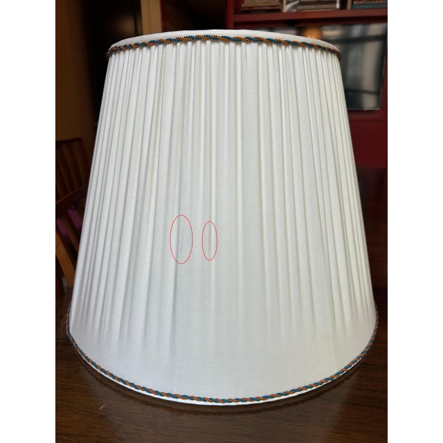 Pair of Pleated Silk Lampshades For Sale - Image 4 of 5