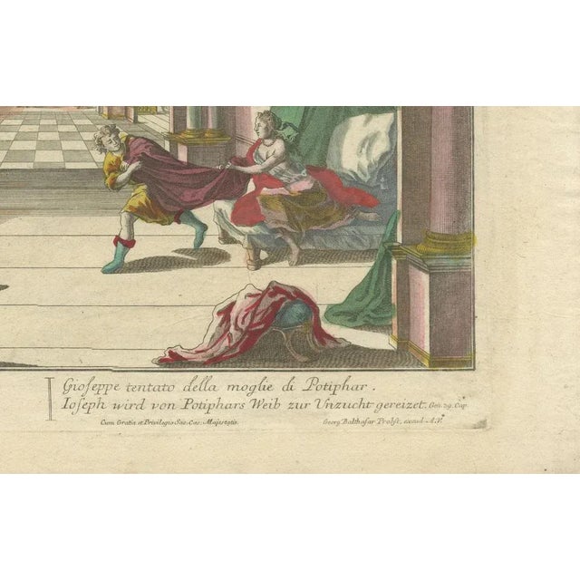 Cream Probst, Joseph Tempted by Potiphar's Wife, 1770, Print For Sale - Image 8 of 10