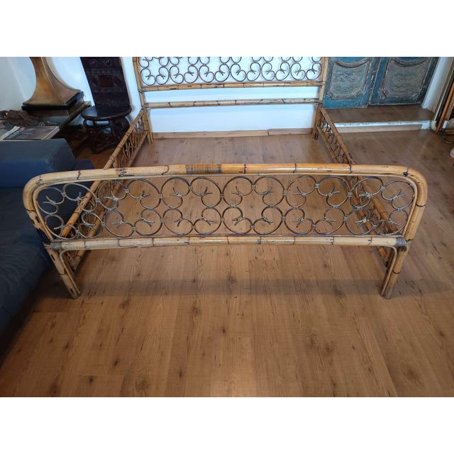 Mid-Century Bamboo Bed, 1960s For Sale - Image 6 of 11