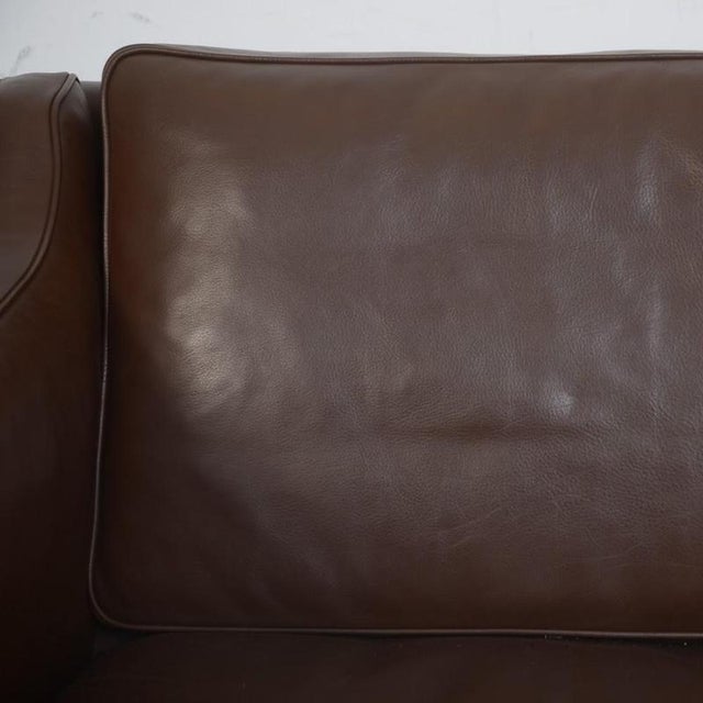 2212 2-Seater Sofa in Brown Leather by Børge Mogensen, 2002 For Sale - Image 4 of 18