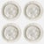 Ceramic Set of 4 — Antique Carl Tielsch Ct Germany Oyster Plates — Hand-Painted, 5-Well Sculptural Mold, Martha's Vineyard Estate, c.1850 For Sale - Image 7 of 12