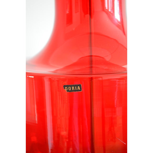 Ruby Red Table Lamp from Doria Leuchten, 1960s For Sale - Image 11 of 13