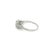 Mid-Century Modern Vintage Dainty Emerald Cut Natural Diamond Ring in 18k White Gold, Size 6.5 For Sale - Image 3 of 5
