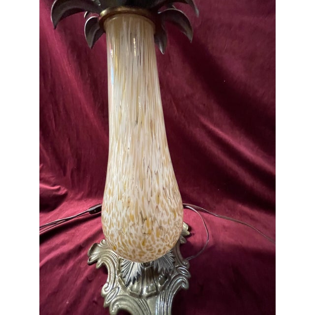 Metal Pair of 1960s Regency Murano Style Lamps For Sale - Image 7 of 12