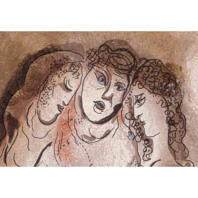 Marc Chagall, Noémi et ses Belles-Filles (Naomi and Her Daughters-in-Law), 1960, Original Lithograph For Sale - Image 6 of 8