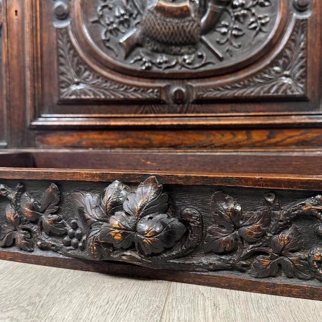 19th Century English Victorian Carved Oak Bookcase For Sale - Image 12 of 13