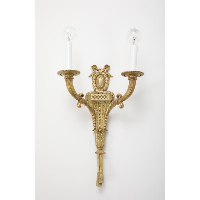 1950's French Bronze Sconces - a Pair For Sale - Image 10 of 14