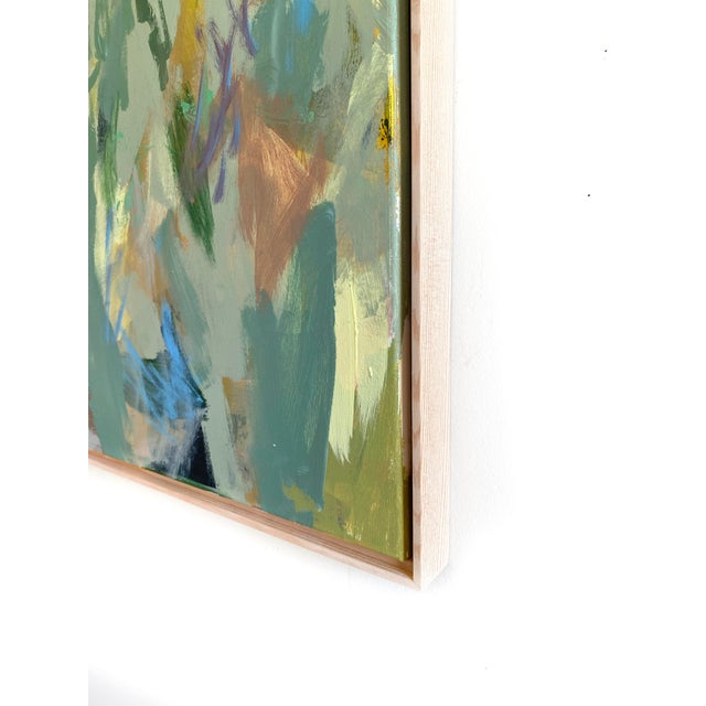 "Moss Grass" Pair of Original Paintings by Jessalin Beutler For Sale In Seattle - Image 6 of 9