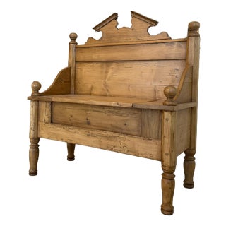 Wood Kitchen Storage Bench For Sale