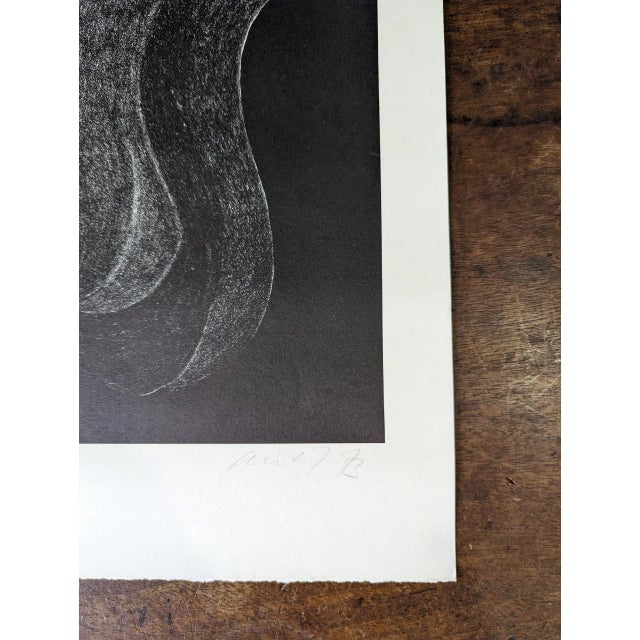 1973 Mid-Century Swedish Limited Edition Signed Figurative Lithograph - "Two Faces", Unframed For Sale - Image 6 of 10