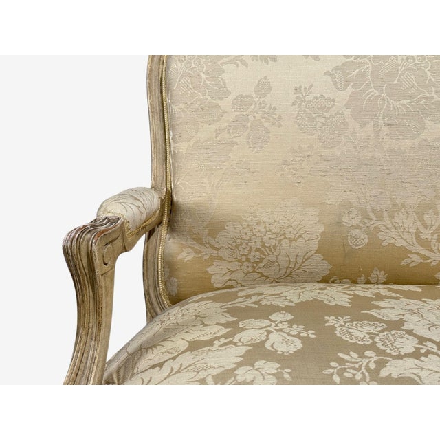 Early 20th Century Maison Jansen, Louis XVI Armchairs, Giltwood, Fabric, France, 20th C. For Sale - Image 5 of 14