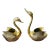 Mid 20th Century Sculptural Monumental Brass Swans Planters Restored - A Pair For Sale