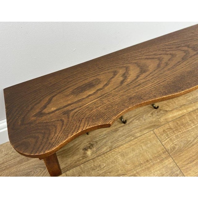 Brown Vintage French Oak Wall-Mounted 4-Hook Coat Rack For Sale - Image 8 of 12